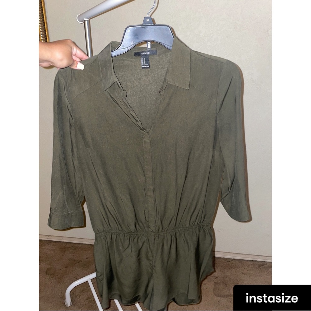 Olive green romper